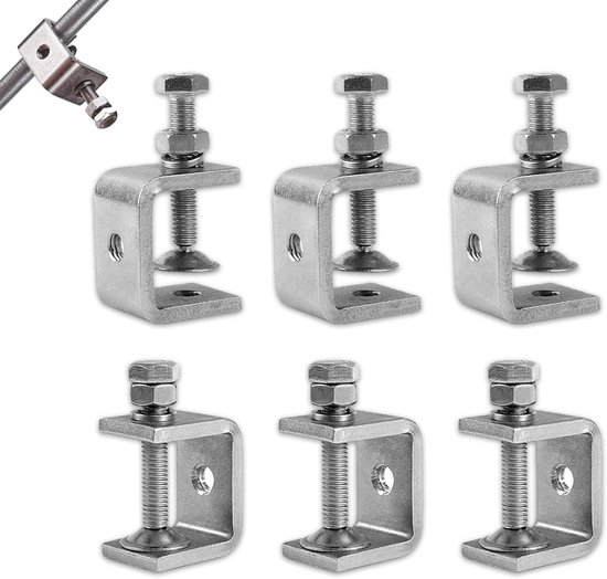 4 Stuks Kniehefboomspanners – Snelspanners, Horizontale Knevelklemmen Van Roestvrij Staal Met PVC Handvat