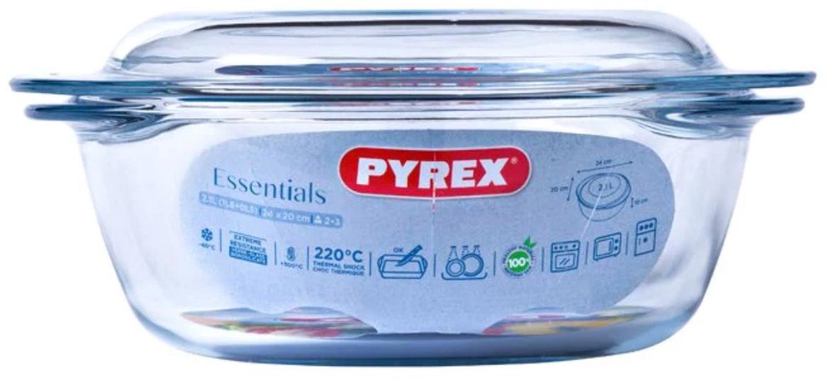 Pyrex - Ovenschaal met deksel - 1,6 L en 0,5 L (1020204) — cadeau in Kookcadeaus - foto 3