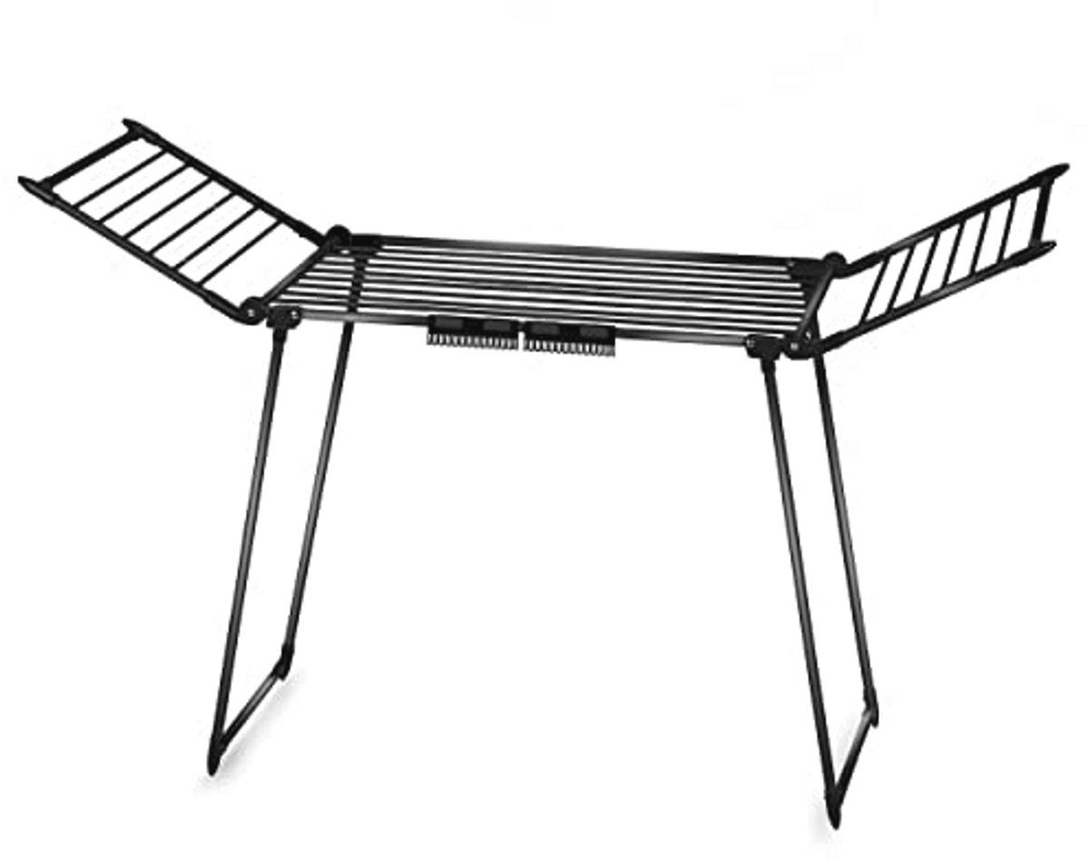 Uittrekbaar Ruimtebesparend Droogrek met Antislip Voeten - 19 m Droogoppervlak, 174 x 61 x 108 cm