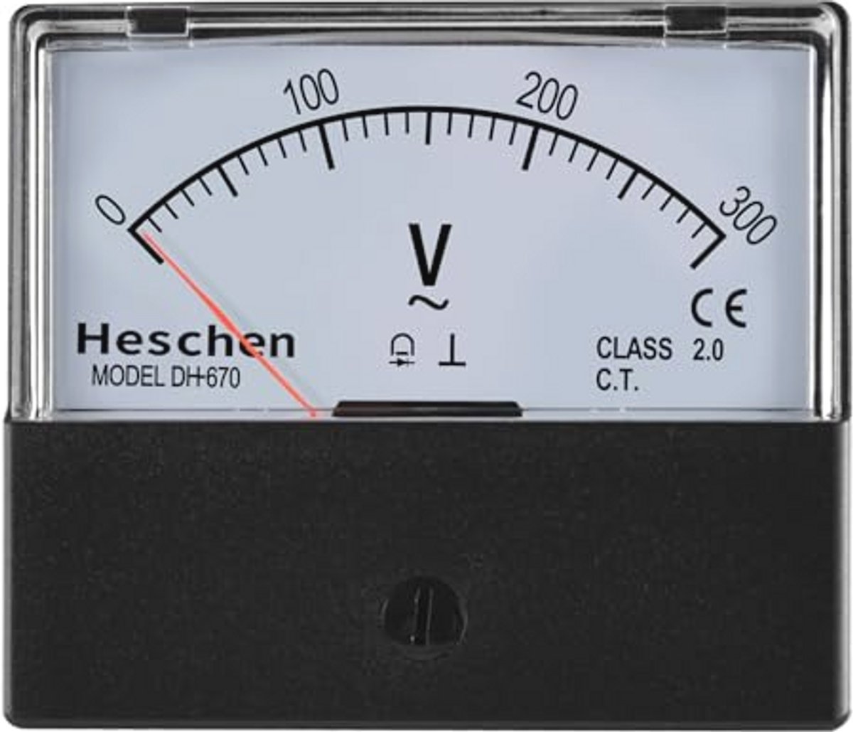 Rechthoekige Analoge Voltmeter AC 0-300V 70x60mm