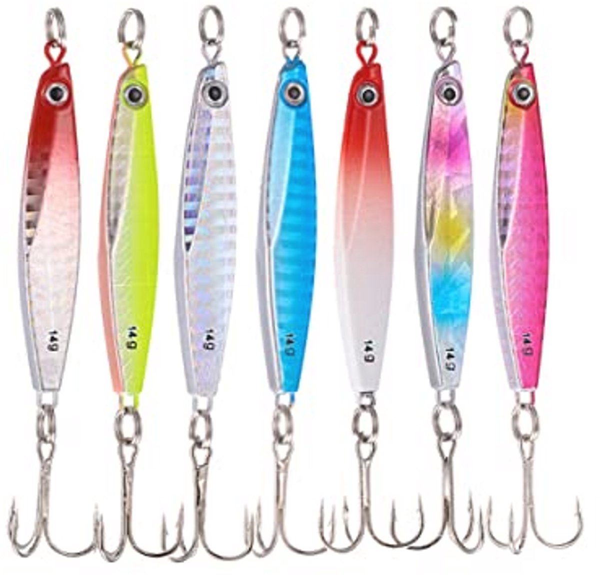 7 stuks kunstaas set voor zoet- en zoutwatervissen - wobbler, spinnerbait, visaas - 14 g