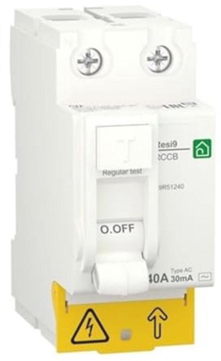 Aardlekschakelaar 2-polig 40 A 30 mA type AC - Veiligheidsfunctie voor elektrische installaties