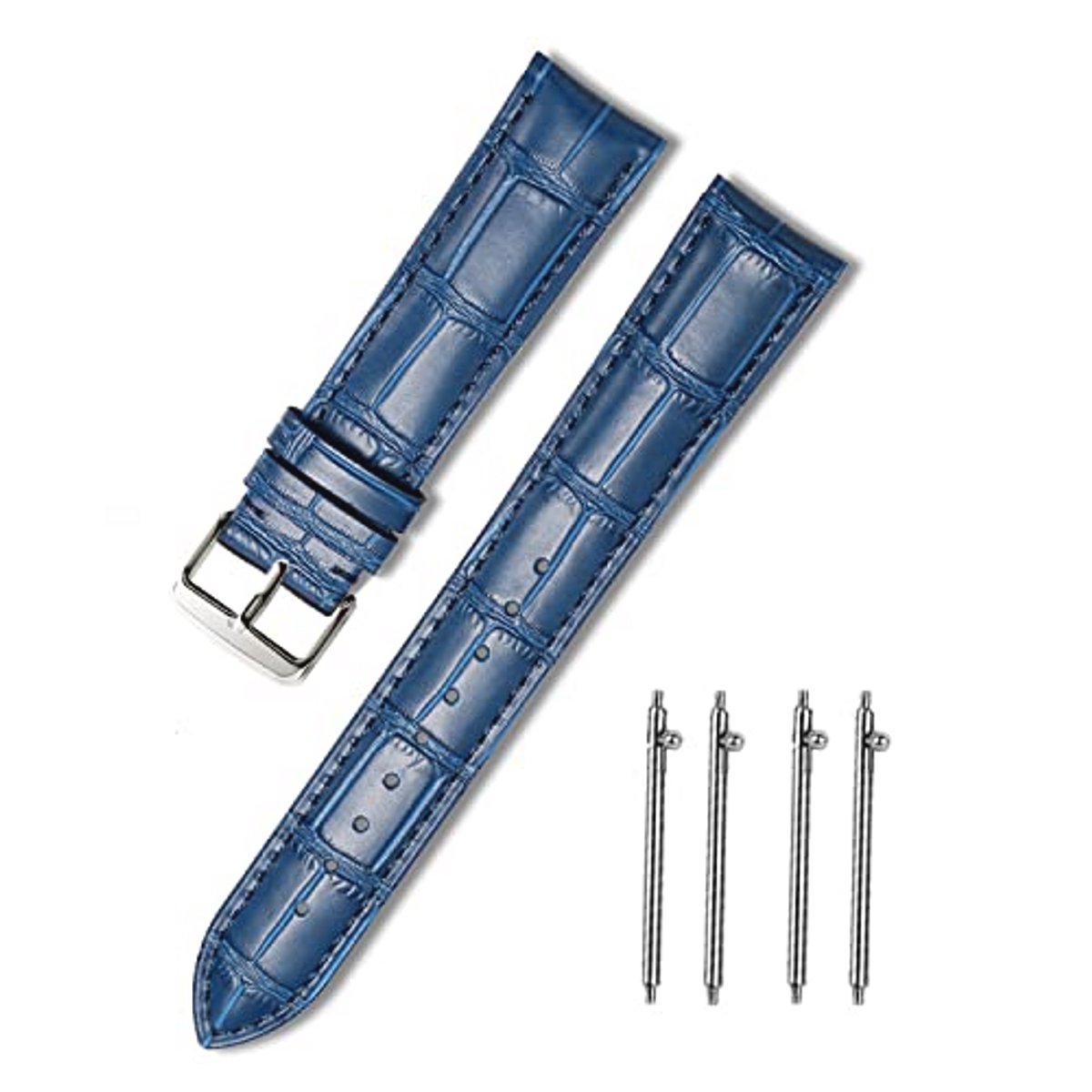 Leren Horlogeband Met Snelle Bevestiging - Vervangende Band voor 18mm, 20mm, 22mm, 24mm - Zwart, Bruin, Blauw, Groen - Klassiek Ontwerp