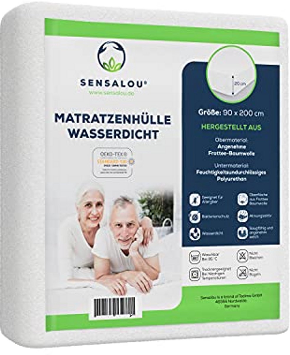 Matrashoes met ritssluiting - Waterdichte en allergie vriendelijke bescherming - 90 x 200 cm