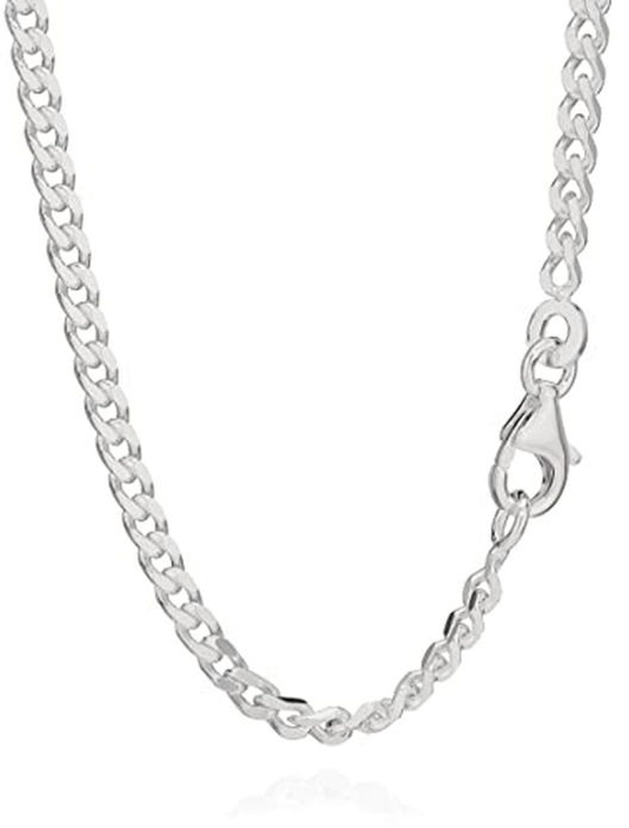 Sterling Zilveren Pantserketting voor Heren en Dames - Tijdloos en Stijlvol - 2,5 mm Breed