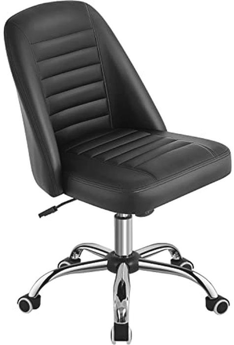 Ergonomische Draaistoel Zwart - Verstelbare Bureaustoel zonder Armleuningen voor Thuis en Kantoor - Ergonomische - €179,33