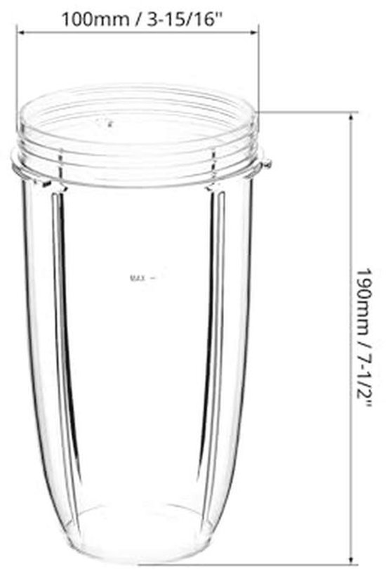 32OZ Juicer Cup Vervangende Onderdelen voor Elektrische Blender Compatibel met 900W/600W — afbeelding 2
