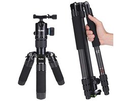 Carbon statief 3-in-1 met mini statief en hoog draagvermogen
