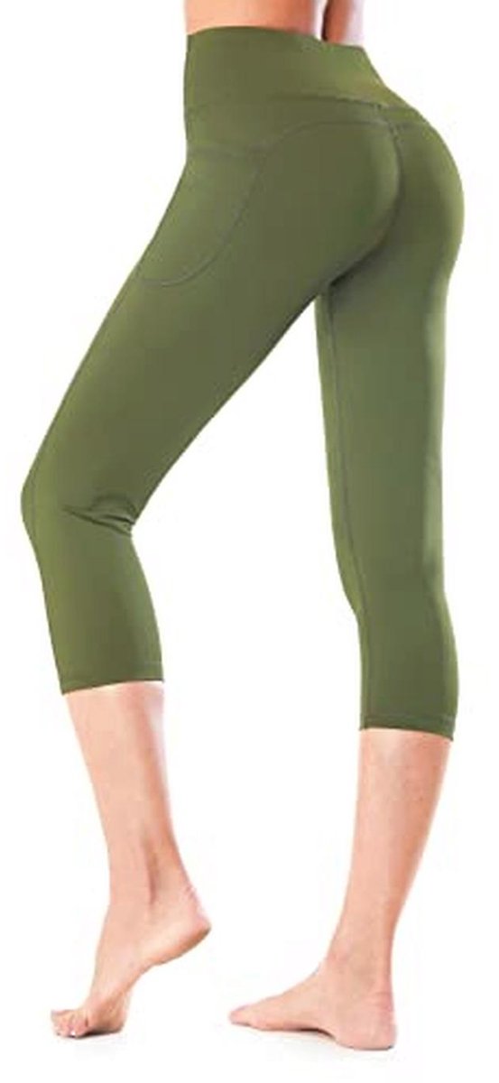 Hoge Taille 3/4-broek voor Dames met Zak - Fitnessbroek & Gym Caprilegging van hoge — afbeelding 5