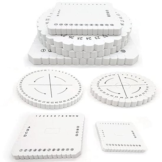 2 stuks ronde vierkante kumihimo schijf macrame gevlochten koord armband weven schijf, DIY weven tool, met Engelse les 3.9*3.9*0.4 inch (L-vierkant en rond 2 stuks ronde vierkante kumihimo schijf macrame gevlochten koord armband weven schijf, DIY weven tool, met Engelse les 3.9*3.9*0.4 inch (L-vierkant en rond