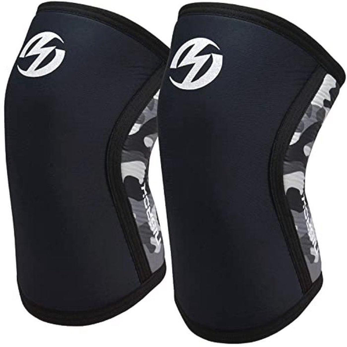 7mm Neopreen Compressie Kniebeschermers voor Cross Training en Gewichtheffen - Zwart
