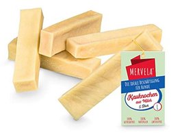 MERVELA Kauwkaas voor honden, langdurig kauwplezier, beloning en gebruik, yakkaas, kauwsticks, churpi (5 groot)