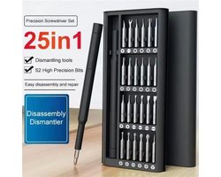Telestore - Magnetische Precisie Schroevendraaierset 25-in-1 – Multifunctionele Reparatieset voor Elektronica, Smartphone, Laptop, Bril, Horloge & PC – Torx, Phillips, Pentalobe, Tri-Wing & Meer - Met Opbergdoos