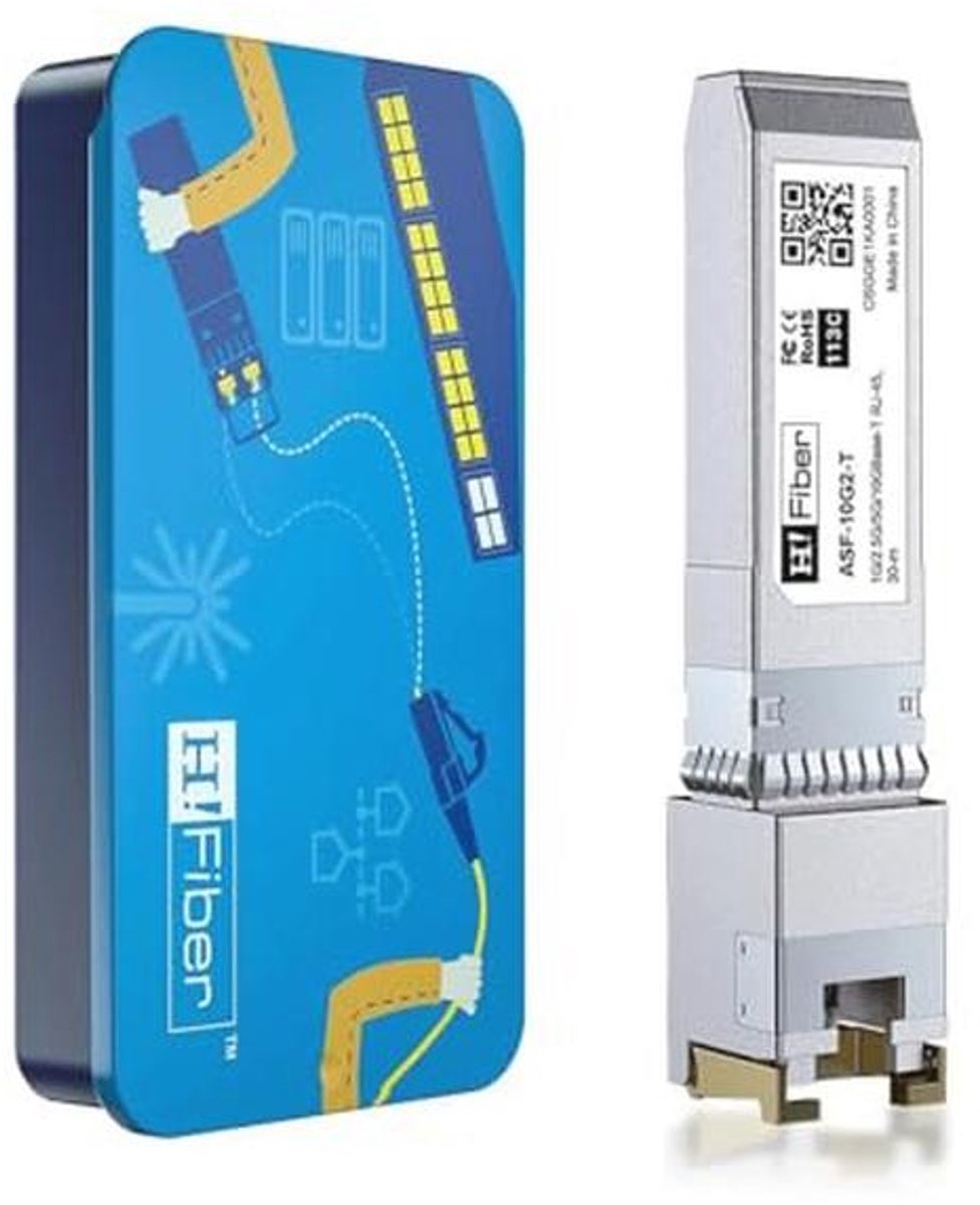 10G SFP+ RJ45 Copper Transceiver voor Cat6a/7 - 30m 10GBase-T Module voor Open Switches