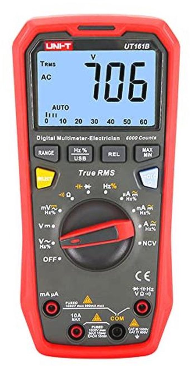 Professionele Smart Digital Multimeter Tot 1000V AC/DC - True RMS Tester