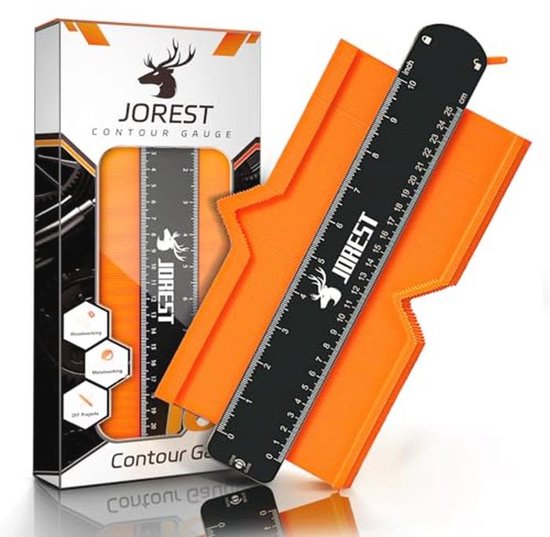 Foto: Profielmeter 25 5 cm kousvullers voor mannen contour gauge voor houtbewerking en tegels