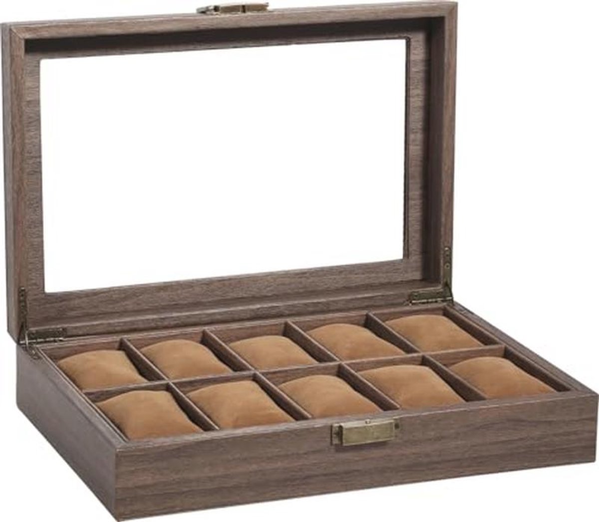 Watchbox met 10 Compartimenten - Luxe Opbergdoos voor Horloges en Sieraden