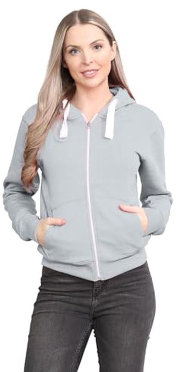 Dames Fleece Hoodie met Rits en Capuchon - Comfortabele Sweatshirt Jas voor Koudere Dagen