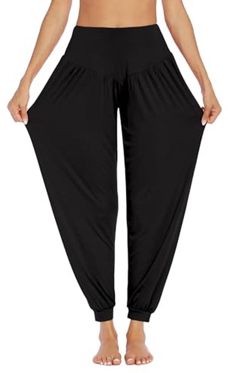 Dames Lange Harembroek Sport Yogabroek Oversized Vrijetijdsbroek Elegante Sportbroek