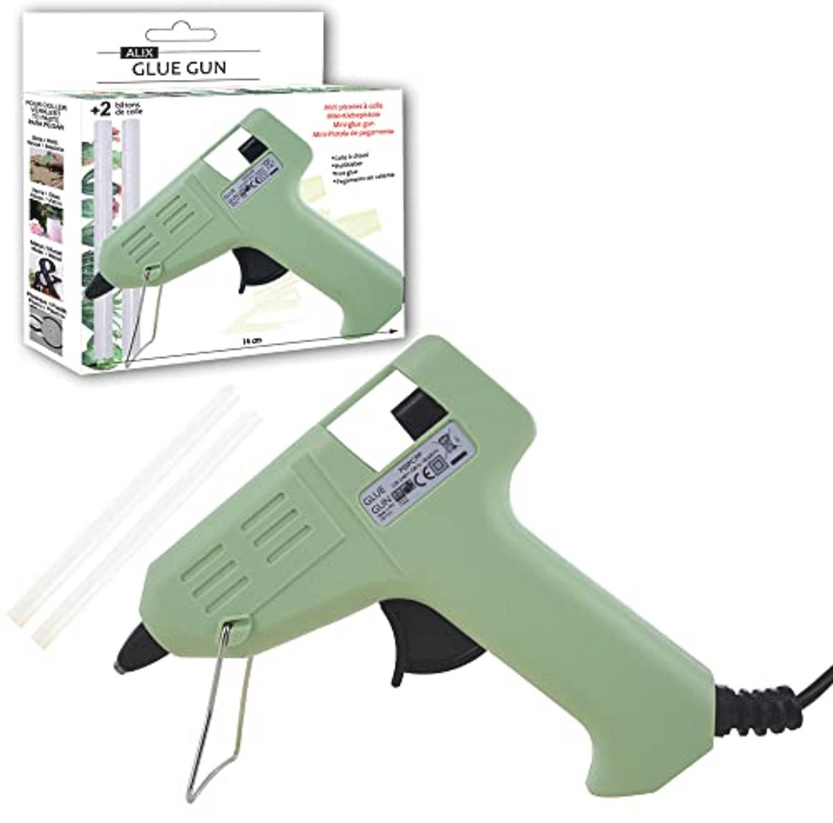 Mini-lijmpistool voor lage temperatuur met lijmpatronen 7 mm