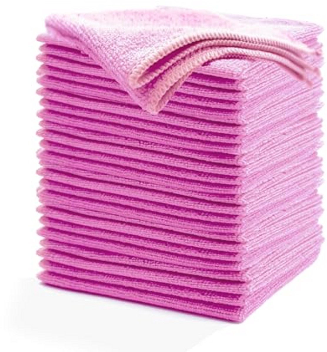 15 Stuks Microvezeldoeken - Roze Reinigingsdoeken 30x30 cm