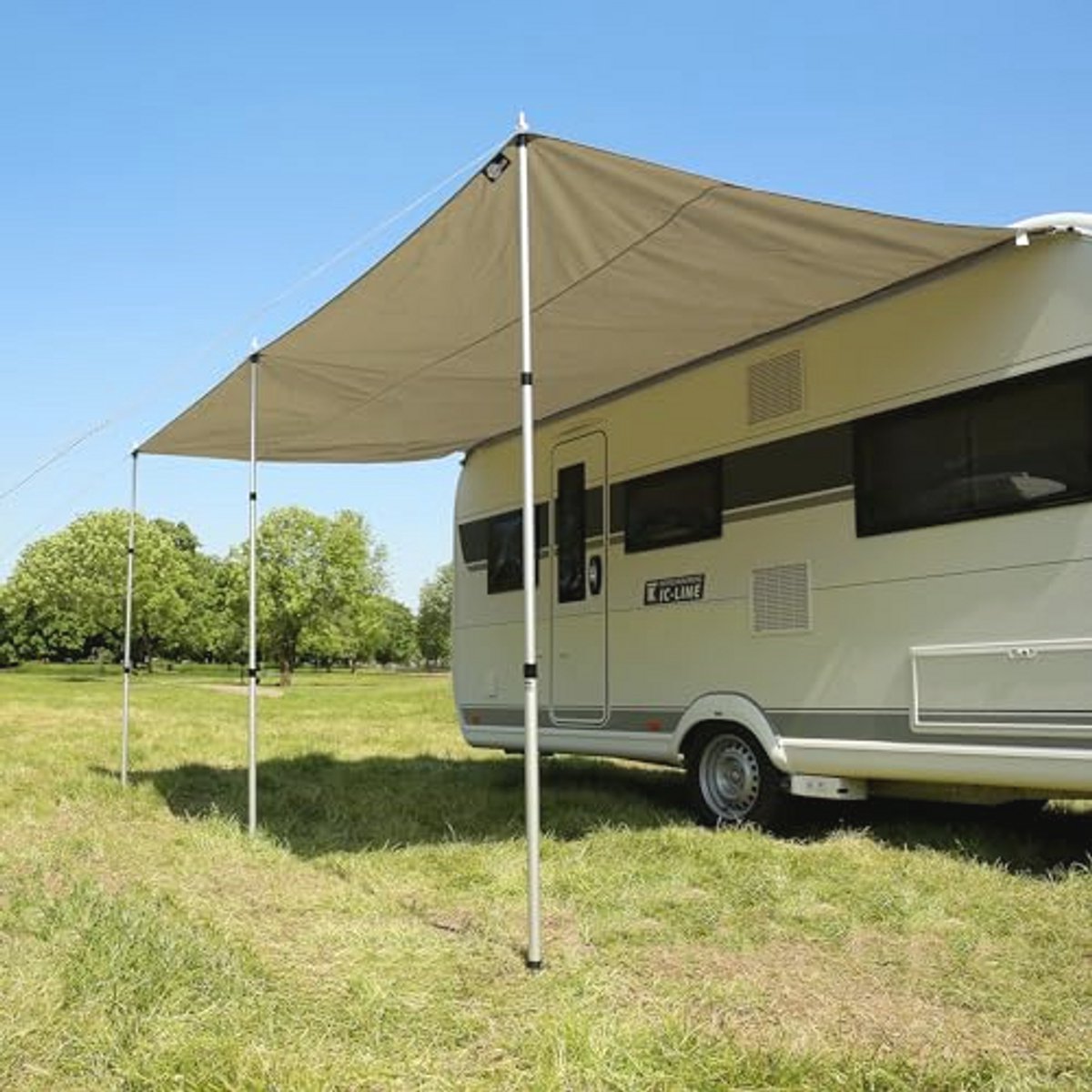 Waterdicht Zonnedak voor Caravan – Ademend Katoenen Tarp met UV 50+, 5 Maten Beschikbaar
