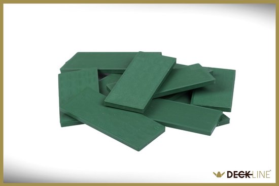 DECKLINE S4005 - Montage Wiggen - Groen - 40x100x5 mm - 100 Stuks - Duurzaam