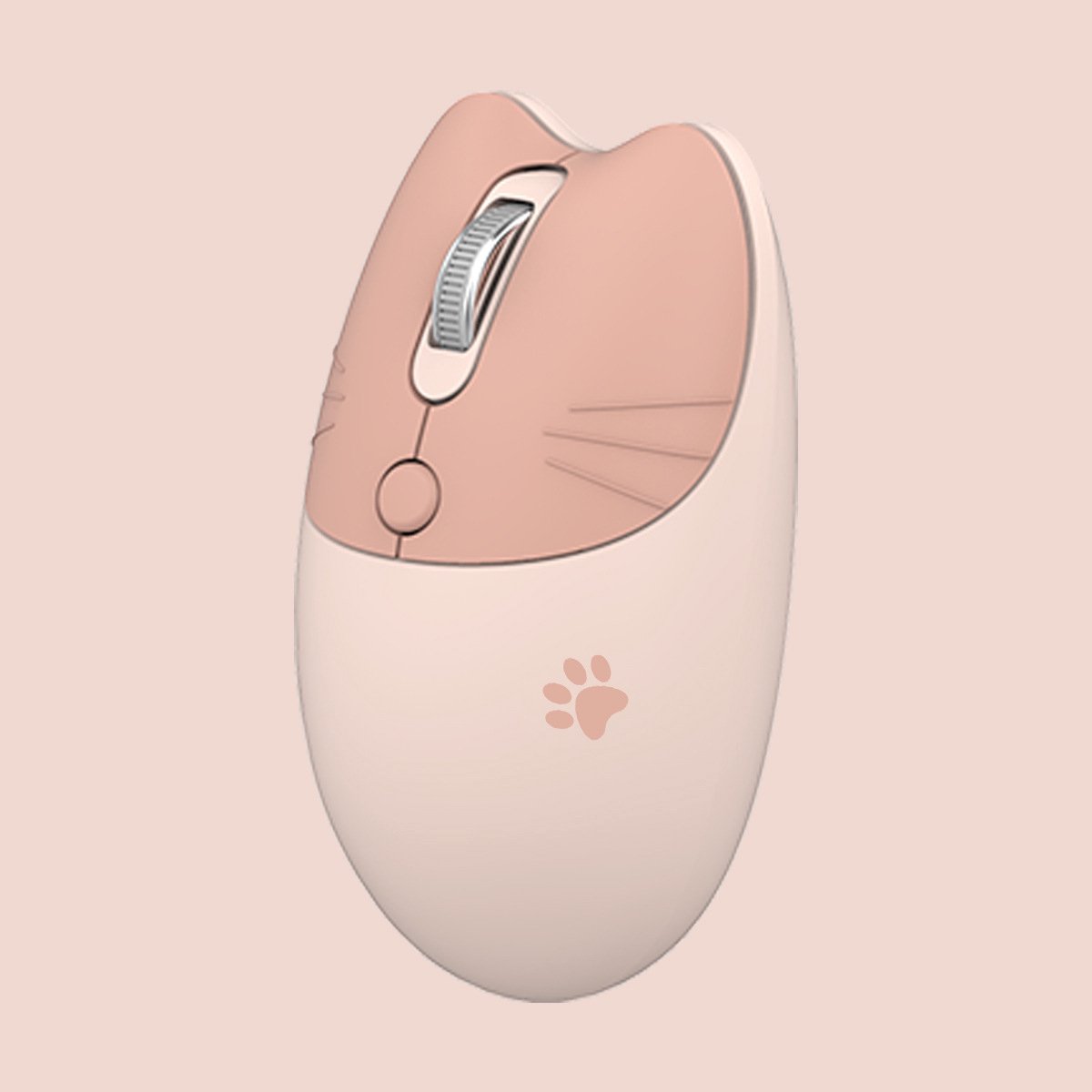 Cartoon draadloze 2.4G Bluetooth stille muis (lichtbruin)