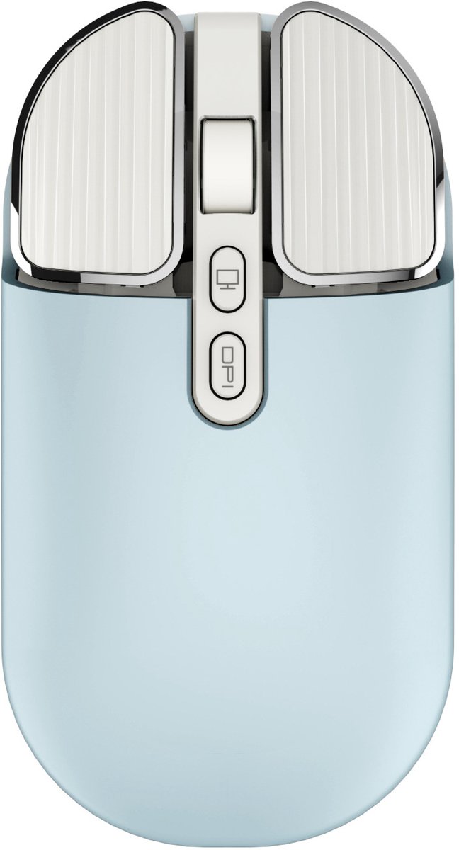 Draadloze Bluetooth-muis, stille oplaadbare kantoormuis (blauw)