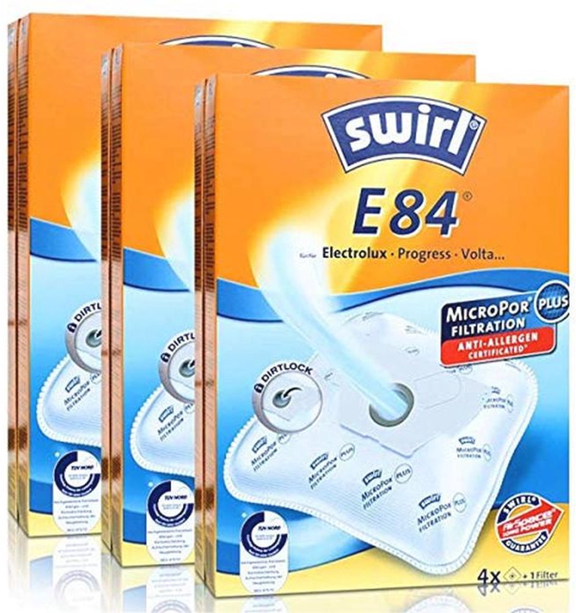 3x Swirl E-84MP plus AirSpace stofzuigerzak, stofzak, microvlies