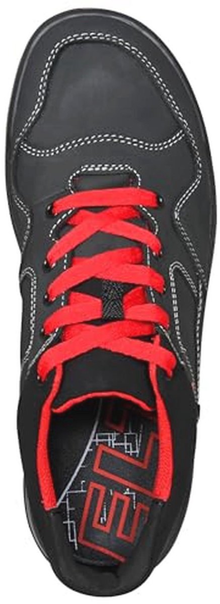 Sportieve Veiligheidsschoenen Zwart-Rood Laag ESD S3 voor Dames en Heren