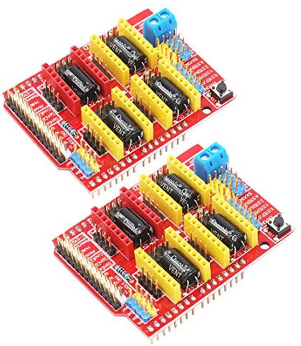 2 Stuks A4988 V3 Graveerschijf Shield voor 3D-Printers en CNC Machines