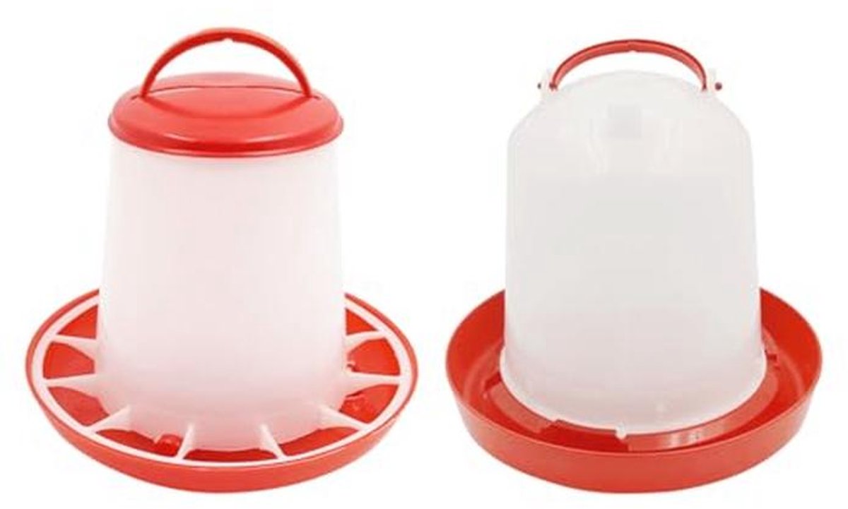 Voederautomaat en Drinkset voor Kippen - 1,5 kg Voeder en 1,5 l Drinkbak
