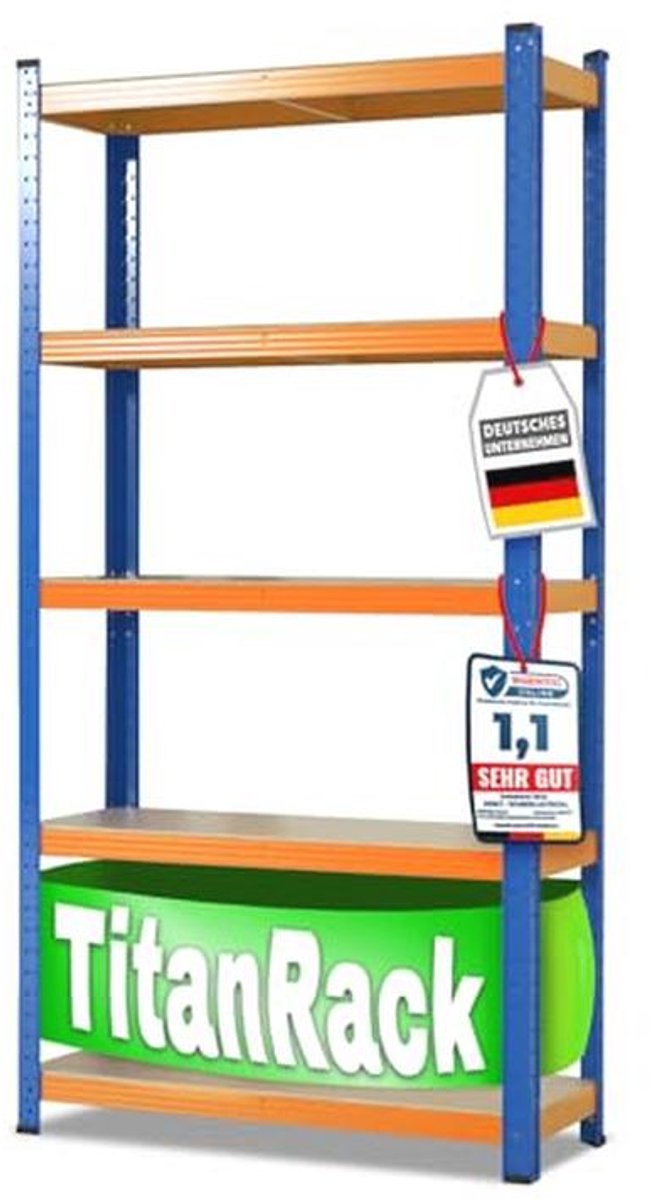 Steekrek voor zware lasten 220 x 90 x 45 cm - Opbergrek met verstelbare planken
