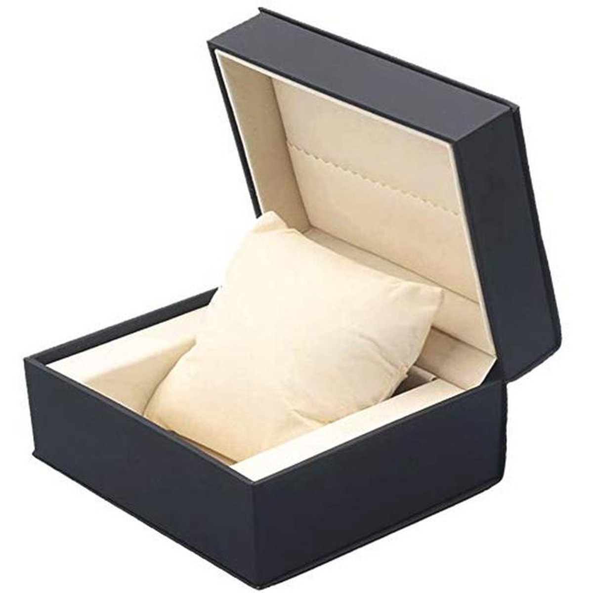 Moderne Horlogedoos voor Horloges en Sieraden, Zwart PU-Leer