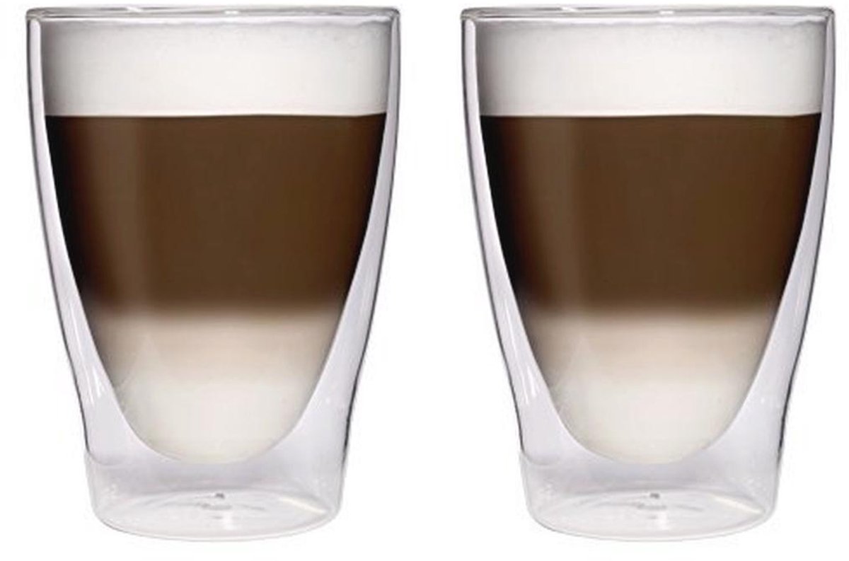 Dubbelwandige latte macchiato glazen - 280 ml, hittebestendig en vaatwasmachinebestendig