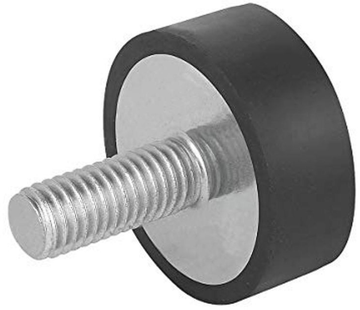 Rubberen buffer, zwart, 10 mm – Bedieningsonderdelen voor machines
