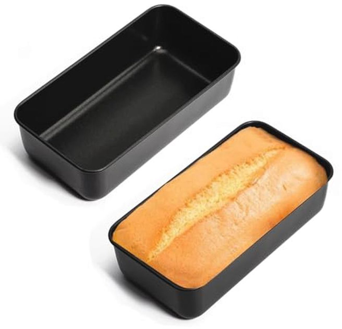 Bakvorm set van 2 met antiaanbaklaag van roestvrij staal