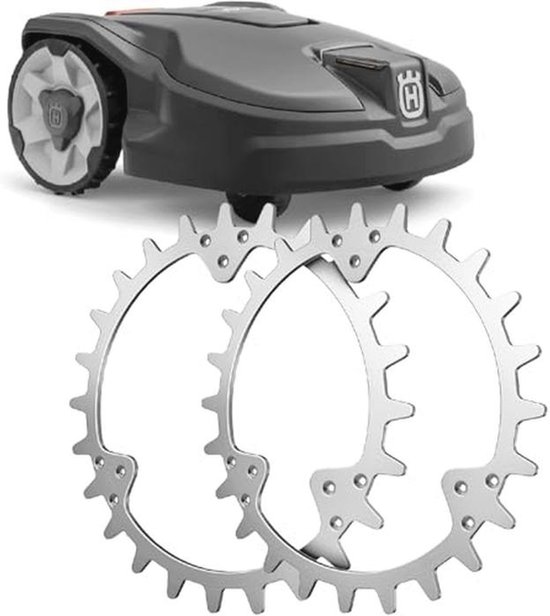 Robotspikes 215 mm voor robotmaaiers | 21 schroeven | grip en tractie voor Automower 305, 310, 315