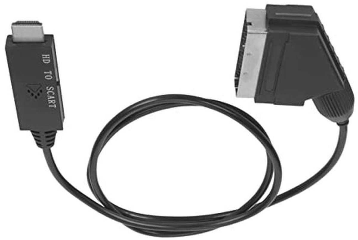 HDMI naar SCART adapterkabel voor TV, VHS en DVD met signaalconversie