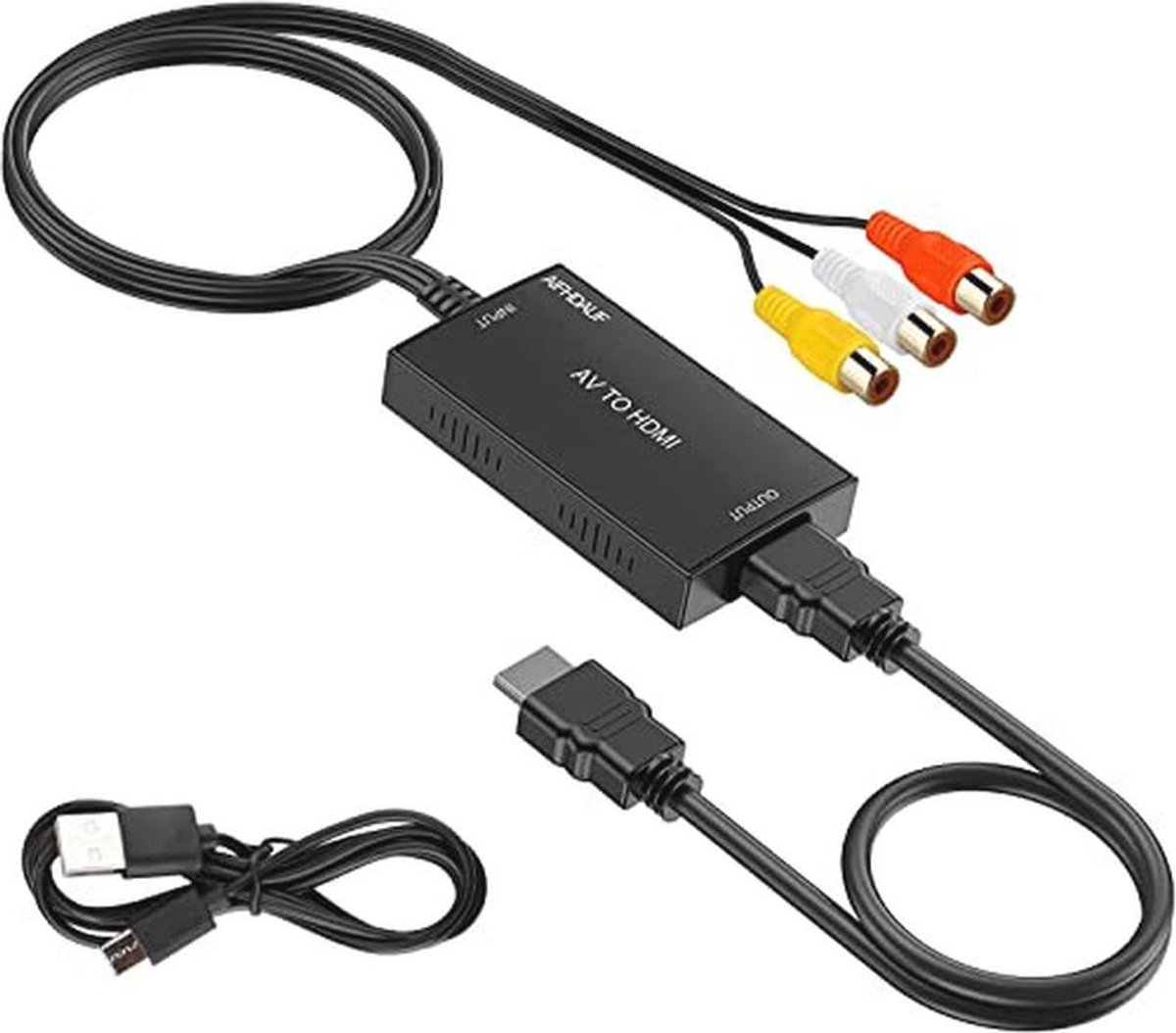 RCA naar HDMI Converter - AV naar HDMI Adapter met HDMI Kabel