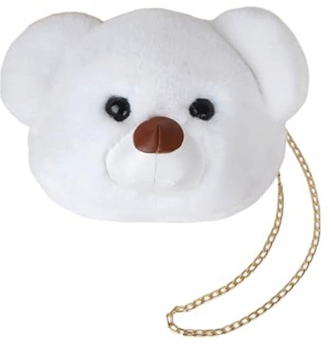 Pluche crossbody tas voor vrouwen - schattige teddybeer handtas met ketting strap