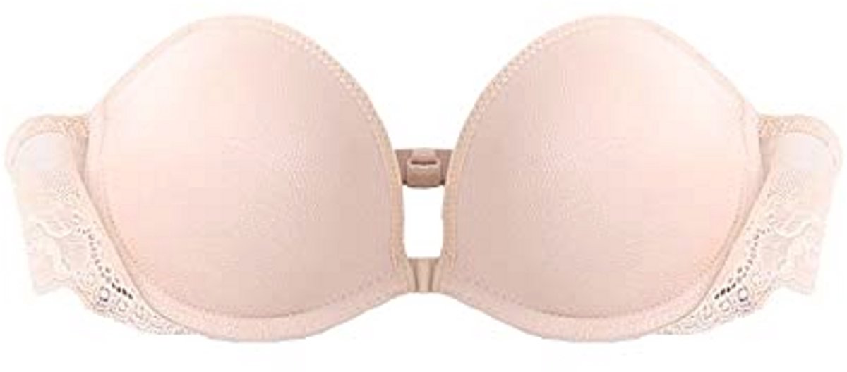 Strapless Push-Up Beha voor Dames met Kant en Antislip