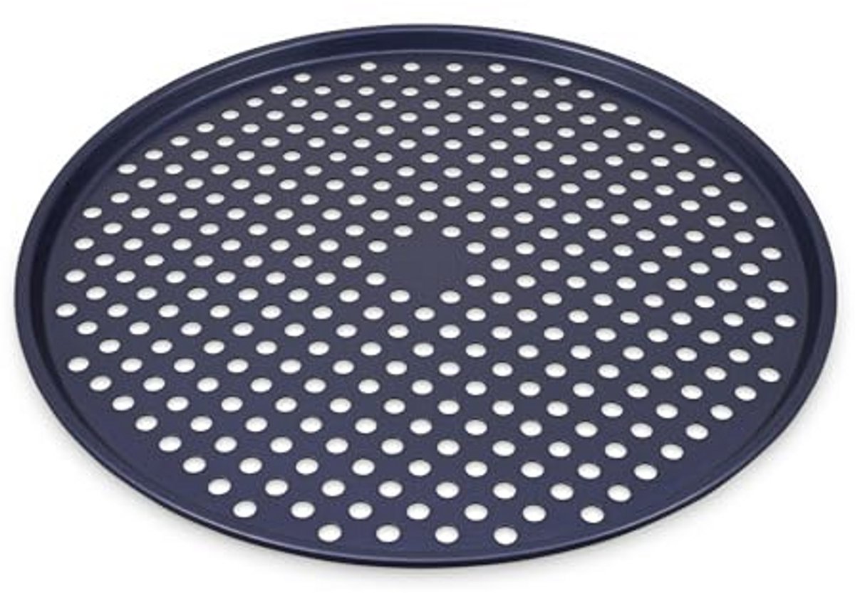 Pizza Bakplaat 36cm Met Antiaanbaklaag - Duurzaam Koolstofstaal, Vaatwasserbestendig