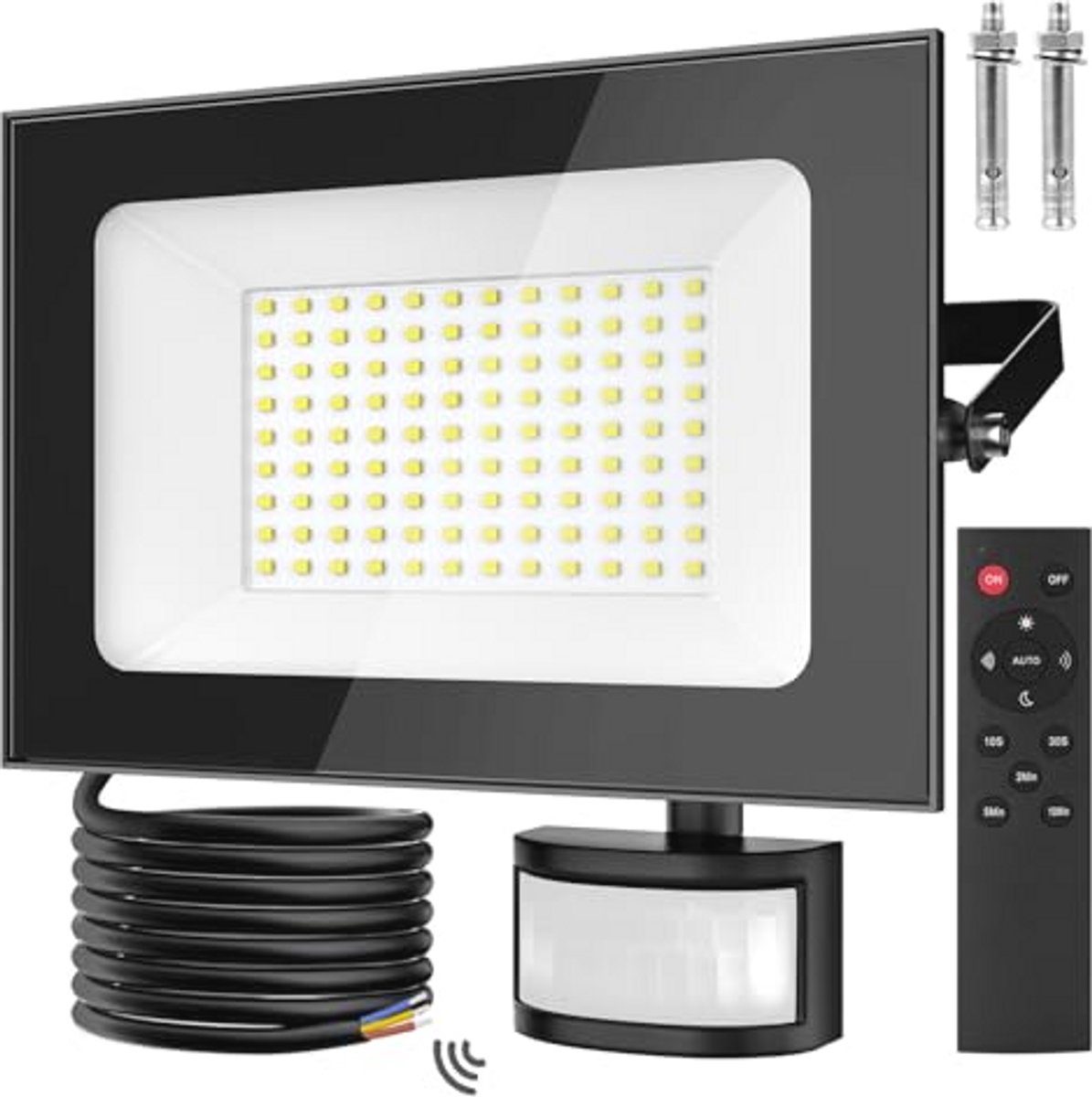 Led-spot voor buiten met bewegingsmelder en 10000 lumen