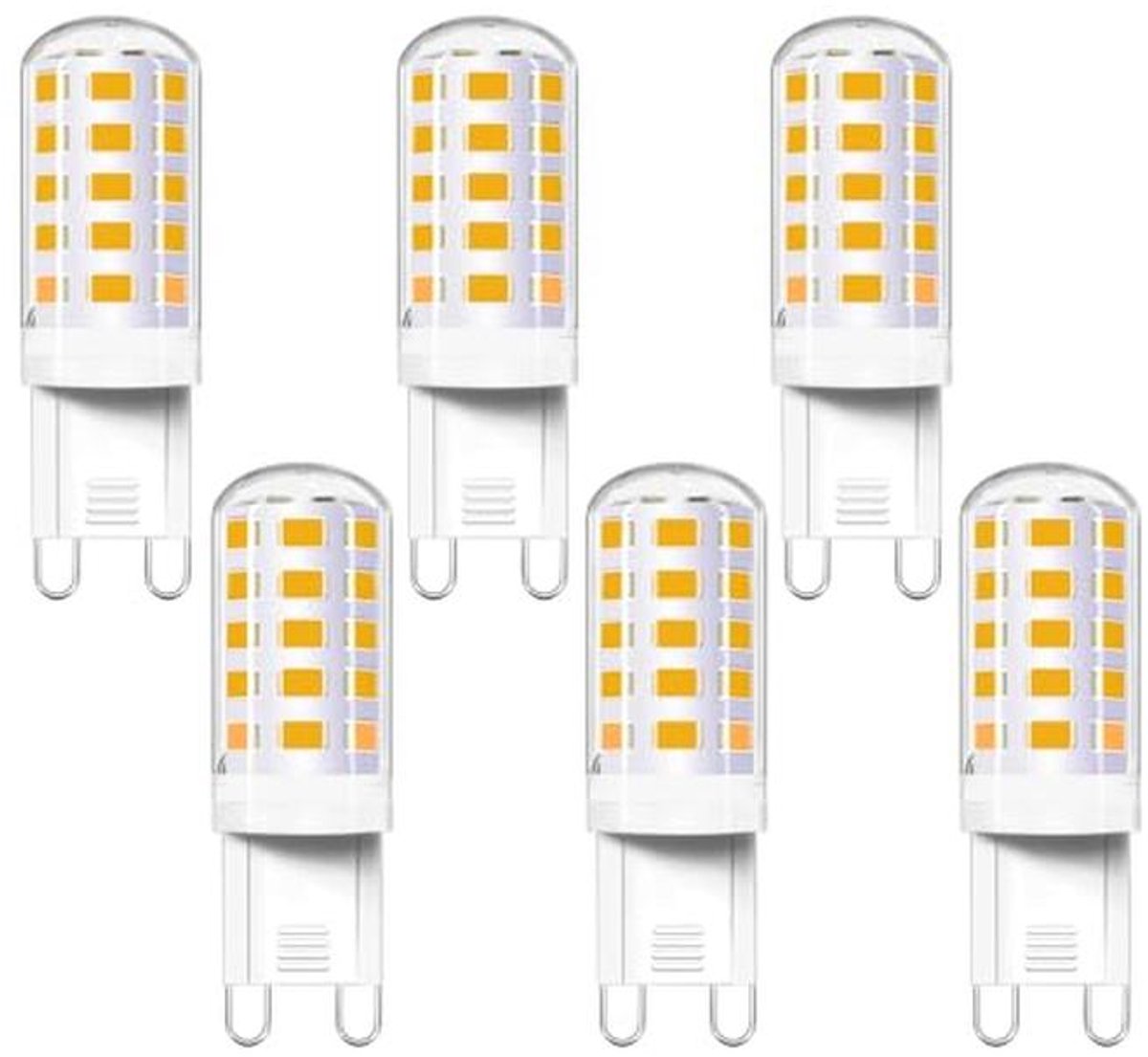 LED G9-lampen 4W Warm Wit 2700K - 6 Stuks, Equivalent aan 33W/40W Halogeenlampen