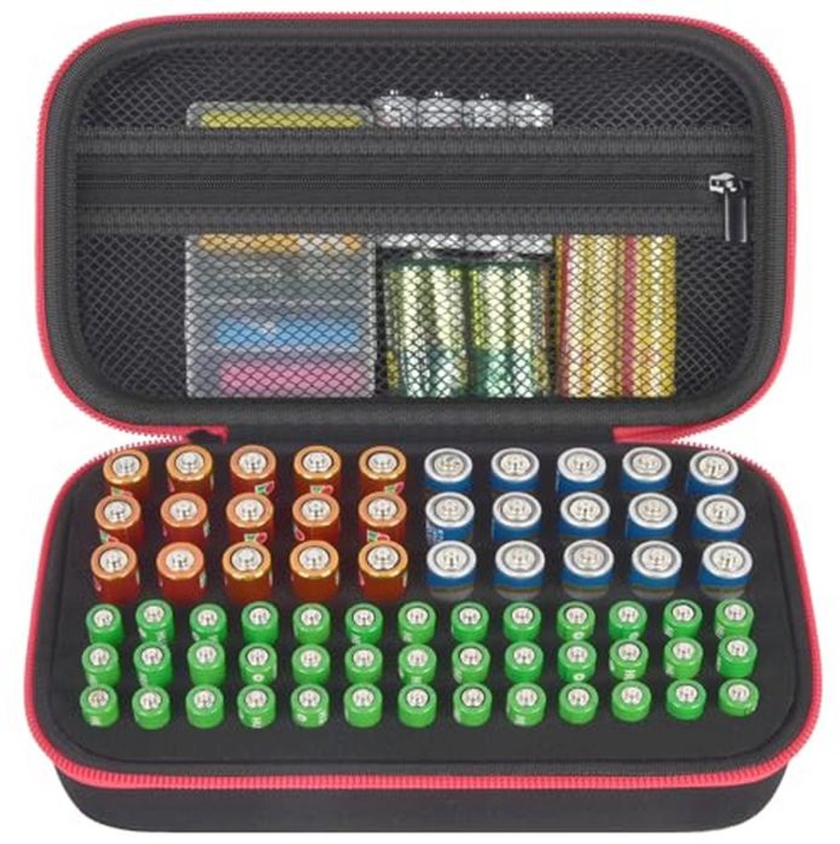 Batterij Organizer voor AA AAA C Cell 9V - Compacte Oplossing voor Opslag en Transport
