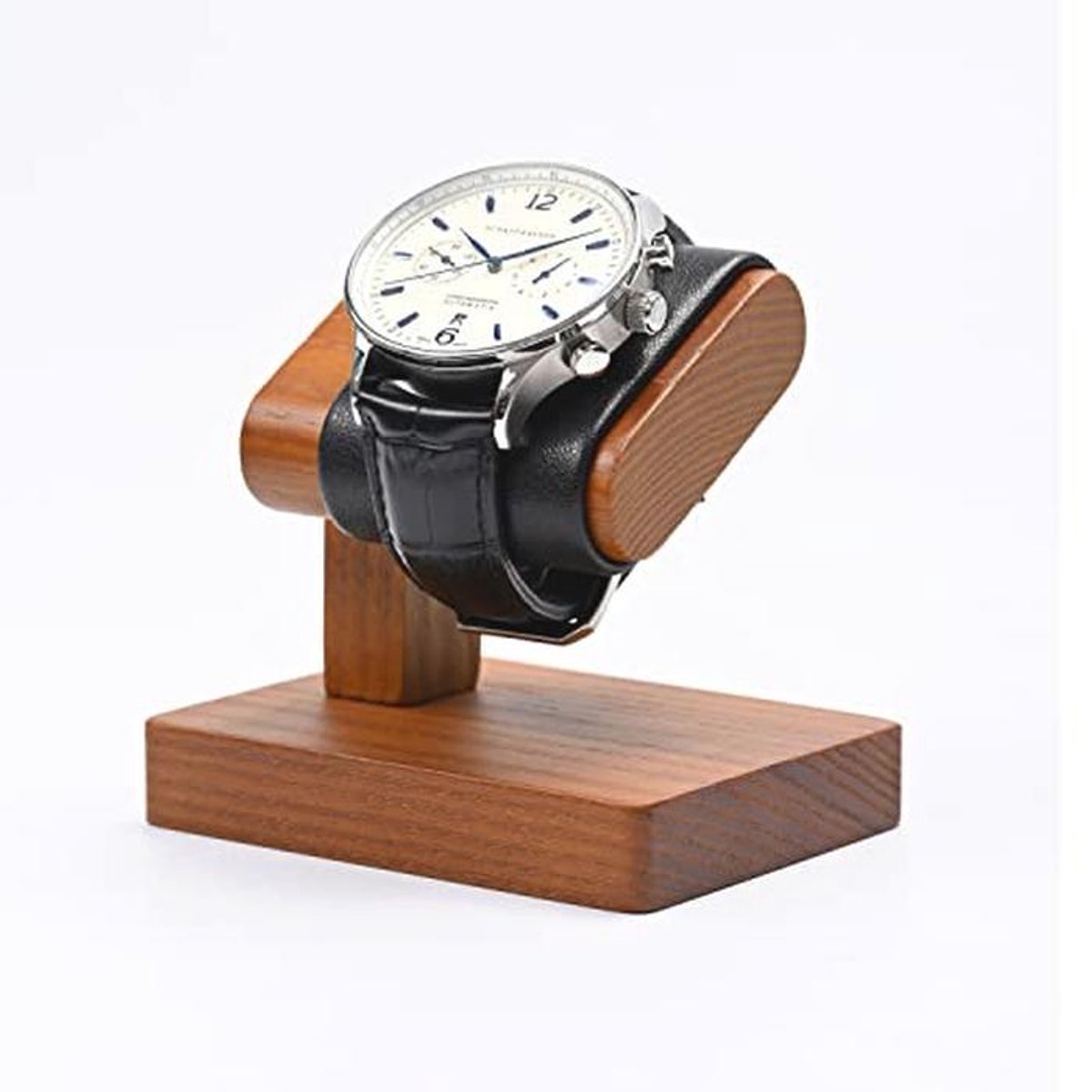 Massief Houten Horloge Standaard voor Mannen - Eenvoudige en Elegante Opslagoplossing
