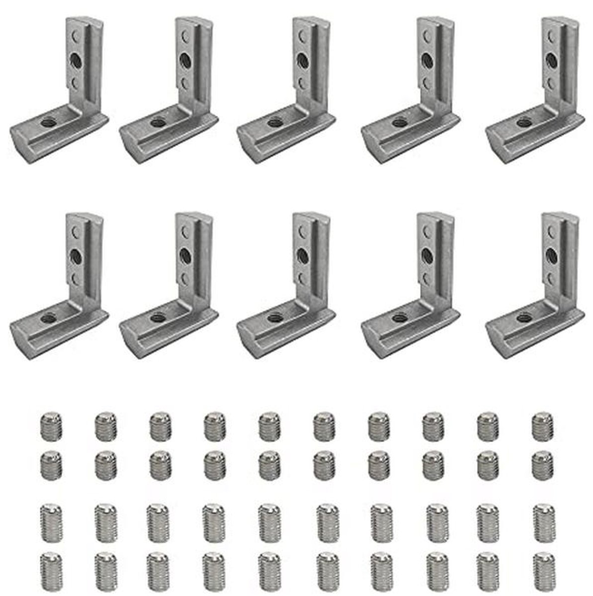 10 stuks T-groef binnenhoek hoekverbinder aluminium profiel 90° L profiel