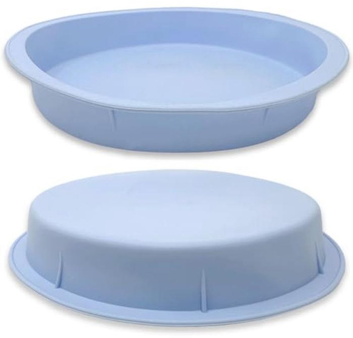 Set van 2 siliconen ronde bakvormen Ø 25 cm voor quiche, taart, pizza, cake en cheesecakes
